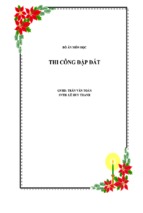Tiểu luận thi công công trình đầu mối hồ chứa nước ia ko