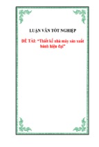 Luận văn thiết kế nhà máy sản xuất bánh hiện đại