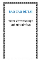 Khóa luận thiết kế tốt nghiệp nhà máy bê tông