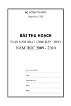 Bài thu hoạch tuần sinh hoạt công dân   hssv