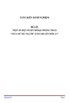 Sáng kiến kinh nghiệm nét chữ nết người” ở tổ chuyên môn 2 3