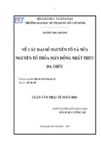 Về các đại số nguyên tố và nửa nguyên tố thỏa mãn đồng nhất thức đa thức