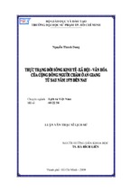 Thực trạng đời sống kinh tế   xã hội   văn hóa của cộng đồng người chăm ở an giang từ sau năm 1975 đến nay