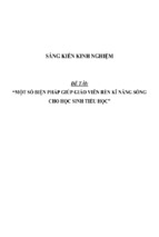 Sáng kiến kinh nghiệm một số biện pháp giúp giáo viên rèn kĩ năng sống