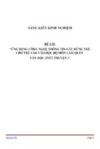 Sáng kiến kinh nghiệm ứng dụng công nghệ thông tin gây hứng thú cho trẻ vào vào học bộ môn làm quen