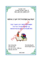 Thực trạng quy trình thẩm định cho vay doanh nghiệp tại nhtm cp quân đội – chi nhánh huế