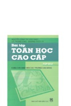 BÀI TẬP TOÁN HỌC CAO CẤP TẬP 2