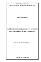 Nghiên cứu phân bố hiệu suất của detector hpge kiểu p bằng chương trình mcnp5