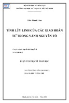 Luận văn thạc sĩ toán học tính lũy linh của các giao hoán tử trong vành nguyên tố