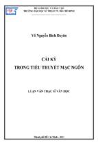 Luận văn thạc sĩ văn học cái kỳ trong tiểu thuyết mạc ngôn