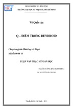 Luận văn thạc sĩ toán học q – điểm trong dendroid