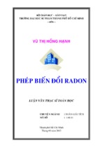 Luận văn thạc sĩ toán học phép biến đổi radon