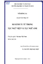 Luận văn thạc sĩ văn học việt nam so sánh tu từ trong tục ngữ việt và tục ngữ anh