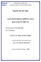 Luận văn thạc sĩ toán học giải tích trong không gian banach có thứ tự