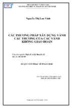 Các phương pháp xây dựng vành các thương của các vành không giao hoán