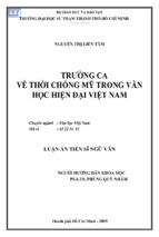 Trường ca về thời chống mỹ trong văn học hiện đại việt nam