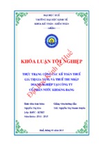 Thực trạng công tác kế toán thuế gtgt và thuế tndn tại công ty cổ phần nước khoáng bang