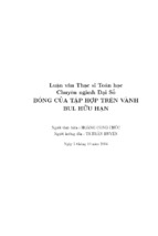 Luận văn thạc sĩ toán học bóng của tập hợp trên vành bul hữu hạn