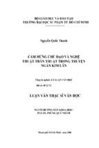 Luận văn thạc sĩ văn học cảm hứng chủ đạo và nghệ thuật trần thuật trong truyện ngắn kim lân