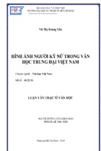 Hình ảnh người kỹ nữ trong văn học trung đại việt nam