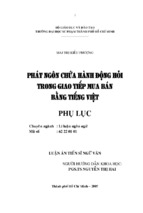 Luận án tiến sĩ ngữ văn phát ngôn chứa hành động hỏi trong giao tiếp mua bán bằng tiếng việt