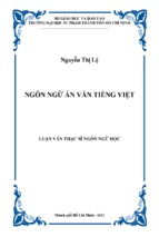 Luận văn thạc sĩ ngôn ngữ học ngôn ngữ án văn tiếng việt