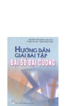 HƯỚNG DẪN GIẢI BÀI TẬP ĐẠI SỐ ĐẠI CƯƠNG