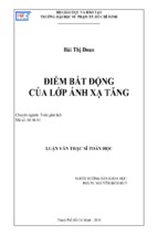 Luận văn thạc sĩ toán học  điểm bất động của lớp ánh xạ tăng