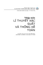 NHẬP MÔN LÝ THUYẾT XÁC SUẤT VÀ THỐNG KÊ TOÁN