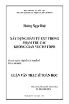 Xây dựng hàm tử ext trong phạm trù các không gian vectơ tôpô