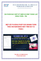 [NEW HOT] Một số phương pháp giải nhanh toán trắc nghiệm bằng máy tính bỏ túi (trắc nghiệm toán 12)