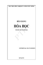 BÀI GIẢNG HÓA HỌC ĐẠI CƯƠNG