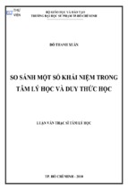 So sánh một số khái niệm trong tâm lý học và duy thức học