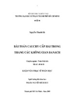 Bài toán cauchy cấp hai trong thang các không gian banach