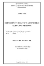 Một nghiên cứu didactic về khái niệm đạo hàm ở lớp 11 phổ thông