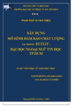 Xây dựng mô hình đảm bảo chất lượng tại trường huflit   đại học ngoại ngữ tin học tp.hcm