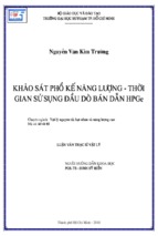 Khảo sát phổ kế năng lượng   thời gian sử dụng đầu dò bán dẫn hpge