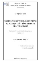 Nghiên cứu đo tuổi carbon phóng xạ mẫu địa chất bằng đetectơ nhấp nháy lỏng