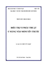 điều trị vi phẫu thuật u màng não mỏm yên trước