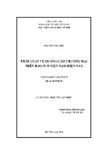 PHÁP LUẬT VỀ QUẢNG CÁO THƯƠNG MẠI  TRÊN BÁO IN Ở VIỆT NAM HIỆN NAY