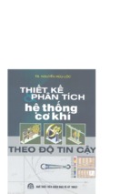 Thiết kế phân tích hệ thống cơ khí theo độ tin cậy