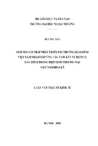 Một số giải pháp phát triển thị trường bảo hiểm việt nam nhằm đáp ứng các cam kết về dịch vụ bảo hiểm trong hiệp định thương mại việt nam   hoa kỳ