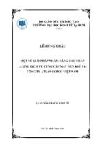 Một số giải pháp nhằm nâng cao chất lượng dịch vụ cung cấp máy nén khí tại công ty atlas copco việt nam