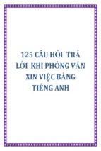 125 cau hoi khi tra loi phong van xin viec bang tieng anh