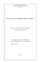 Luận văn xây dựng hệ thống kinh doanh thương mại điện tử