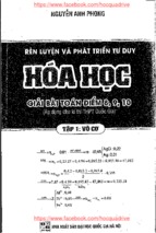 Rèn luyện và phát triển tư duy giải bài toán hóa điểm 8, 9, 10