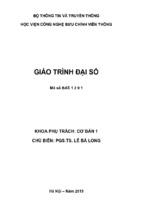 GIÁO TRÌNH ĐẠI SỐ (LÊ BÁ LONG)