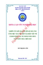 Nghiên cứu mối quan hệ giữa sự hài lòng công việc và sự gắn kết của nhân viên với doanh nghiệp tại chi nhánh ngân hàng phát triển thừa thiên huế