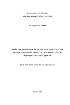 Hoàn thiện mô hình quản trị tập đoàn kinh tế tại tập đoàn bưu chính viễn thông việt nam trước yêu cầu hội nhập nền kinh tế quốc tế