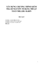 Tiểu luận xây dựng chương trình kiểm tra số nguyên tố bằng thuật toán miller   rabin